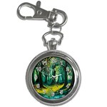 Trees Forest Mystical Forest Nature Junk Journal Landscape Nature Key Chain Watches