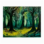 Trees Forest Mystical Forest Nature Junk Journal Landscape Nature Small Glasses Cloth (2 Sides)