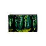 Trees Forest Mystical Forest Nature Junk Journal Landscape Nature Cosmetic Bag (Small)