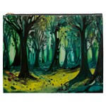 Trees Forest Mystical Forest Nature Junk Journal Landscape Nature Cosmetic Bag (XXXL)