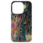 Trees Forest Mystical Forest Nature Junk Journal Landscape iPhone 14 Pro Black UV Print Case