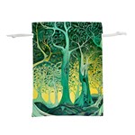 Trees Forest Mystical Forest Nature Junk Journal Scrapbooking Background Landscape Lightweight Drawstring Pouch (M)