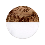 Flowers Trees Forest Mystical Forest Nature Classic Marble Wood Coaster (Round) 