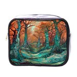 Trees Tree Forest Mystical Forest Nature Junk Journal Scrapbooking Landscape Nature Mini Toiletries Bag (One Side)