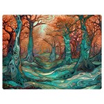 Trees Tree Forest Mystical Forest Nature Junk Journal Scrapbooking Landscape Nature Two Sides Premium Plush Fleece Blanket (Baby Size)