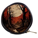 Comic Gothic Macabre Vampire Haunted Red Sky Mini Makeup Bag