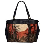 Comic Gothic Macabre Vampire Haunted Red Sky Oversize Office Handbag (2 Sides)