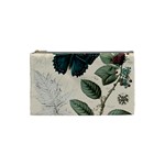 Butterflies Butterfly Botanical Nature Sketch Junk Journal Field Notes Paper Vintage Ephemera Cosmetic Bag (Small)