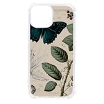 Butterflies Butterfly Botanical Nature Sketch Junk Journal Field Notes Paper Vintage Ephemera iPhone 13 mini TPU UV Print Case