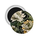 Flower Blossom Bloom Botanical Spring Nature Floral Pattern Leaves 2.25  Magnets