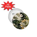 Flower Blossom Bloom Botanical Spring Nature Floral Pattern Leaves 1.75  Buttons (10 pack)