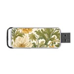 Flower Floral Pattern Floral Digital Paper Spring Flora Botanical Blossom Bloom Vintage Portable USB Flash (One Side)