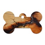 Texture Woodgrain Pattern Nature Wood Pattern Dog Tag Bone (One Side)