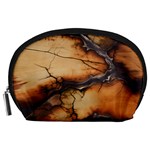 Texture Woodgrain Pattern Nature Wood Pattern Accessory Pouch (Large)