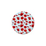 Poppies Flowers Red Seamless Pattern Golf Ball Marker (4 pack)
