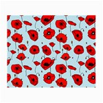 Poppies Flowers Red Seamless Pattern Small Glasses Cloth