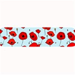 Poppies Flowers Red Seamless Pattern Large Bar Mat