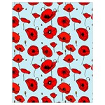 Poppies Flowers Red Seamless Pattern Drawstring Bag (Small)