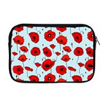 Poppies Flowers Red Seamless Pattern Apple MacBook Pro 17  Zipper Case