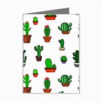Cactus Plants Background Pattern Seamless Mini Greeting Card