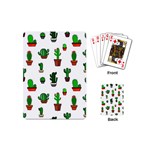 Cactus Plants Background Pattern Seamless Playing Cards Single Design (Mini)