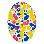 Colored Blots Painting Abstract Art Expression Creation Color Palette Paints Smears Experiments Mode Ornament (Oval)