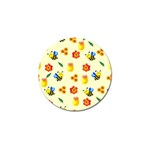 Seamless Honey Bee Texture Flowers Nature Leaves Honeycomb Hive Beekeeping Watercolor Pattern Golf Ball Marker (4 pack)