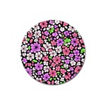 Flowers Floral Pattern Digital Texture Beautiful Magnet 3  (Round)