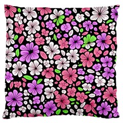 Flowers Floral Pattern Digital Texture Beautiful Large Cushion Case (Two Sides) from ArtsNow.com Front