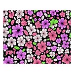 Flowers Floral Pattern Digital Texture Beautiful Premium Plush Fleece Blanket (Large)