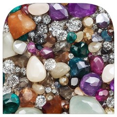 Seamless Texture Gems Diamonds Rubies Decorations Crystals Seamless Beautiful Shiny Sparkle Repetiti Toiletries Pouch from ArtsNow.com Cover