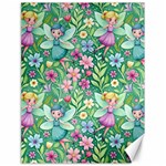 Fairies Fantasy Background Wallpaper Design Flowers Nature Colorful Canvas 18  x 24 