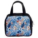 Berries Foliage Seasons Branches Seamless Background Nature Classic Handbag (Two Sides)