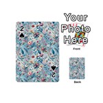 Floral Background Wallpaper Flowers Bouquet Leaves Herbarium Seamless Flora Bloom Playing Cards 54 Designs (Mini)