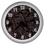 FusionVibrance Abstract Design Wall Clock (Silver)
