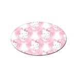 Hello Kitty Pattern, Hello Kitty, Child, White, Cat, Pink, Animal Sticker Oval (10 pack)