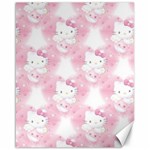 Hello Kitty Pattern, Hello Kitty, Child, White, Cat, Pink, Animal Canvas 16  x 20 
