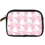 Hello Kitty Pattern, Hello Kitty, Child, White, Cat, Pink, Animal Digital Camera Leather Case