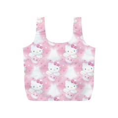 Hello Kitty Pattern, Hello Kitty, Child, White, Cat, Pink, Animal Full Print Recycle Bag (S) from ArtsNow.com Back