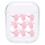 Hello Kitty Pattern, Hello Kitty, Child, White, Cat, Pink, Animal Hard PC AirPods 1/2 Case
