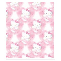 Hello Kitty Pattern, Hello Kitty, Child, White, Cat, Pink, Animal Duvet Cover Double Side (California King Size) from ArtsNow.com Back