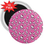 Hello Kitty Pattern, Hello Kitty, Child 3  Magnets (10 pack) 