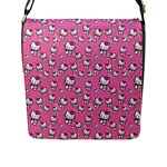 Hello Kitty Pattern, Hello Kitty, Child Flap Closure Messenger Bag (L)