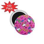 Hello Kitty, Cute, Pattern 1.75  Magnets (100 pack) 