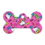 Hello Kitty, Cute, Pattern Dog Tag Bone (One Side)
