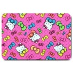 Hello Kitty, Cute, Pattern Large Doormat