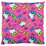 Hello Kitty, Cute, Pattern Large Cushion Case (Two Sides)