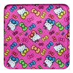 Hello Kitty, Cute, Pattern Square Glass Fridge Magnet (4 pack)