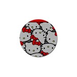 Hello Kitty, Pattern, Red Golf Ball Marker