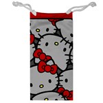 Hello Kitty, Pattern, Red Jewelry Bag
